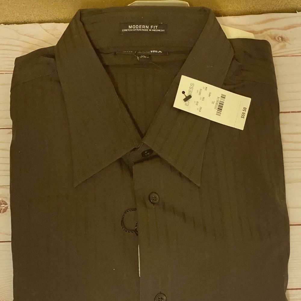 Express Modern Fit Long Sleeve Men's Shirt